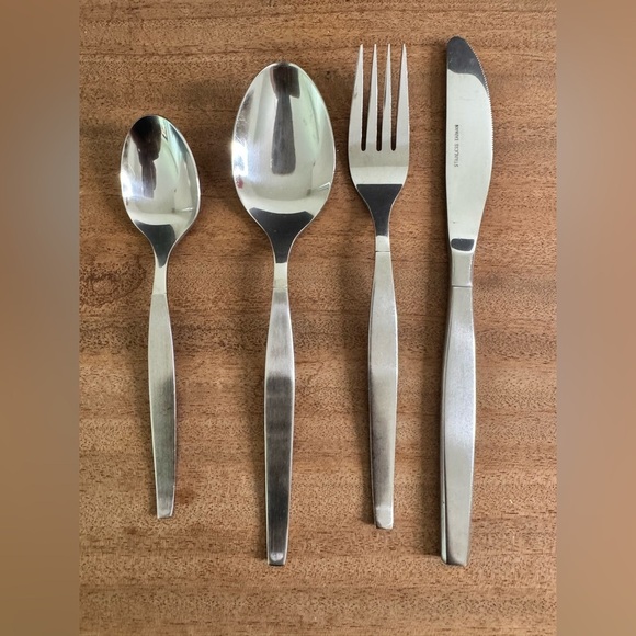 Vintage 48 piece Orion Stainless Steel Taiwan Cutlery Set Forks Spoons Knives - Picture 1 of 6